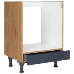 Herdumbauschrank 60,0/87,0/56,0 cm in Blau, Eichefarben