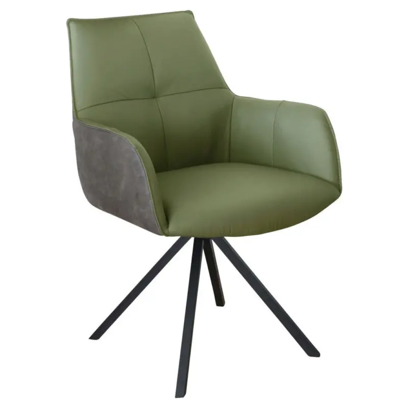 Armlehnstuhl Typenauswahl, Sitzfl&auml;che 180&deg; drehbar, automatische R&uuml;ckholfunktion Echtleder