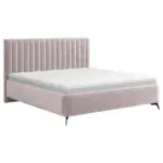 XXXLutz Lauterach - Ihr M&ouml;belhaus bei Bregenz Polsterbett gepolstertes Kopfteil, Lattenrost, Bettkasten Altrosa 140/200 cm