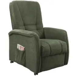 Fernsehsessel in Struktur Dunkelgr&uuml;n