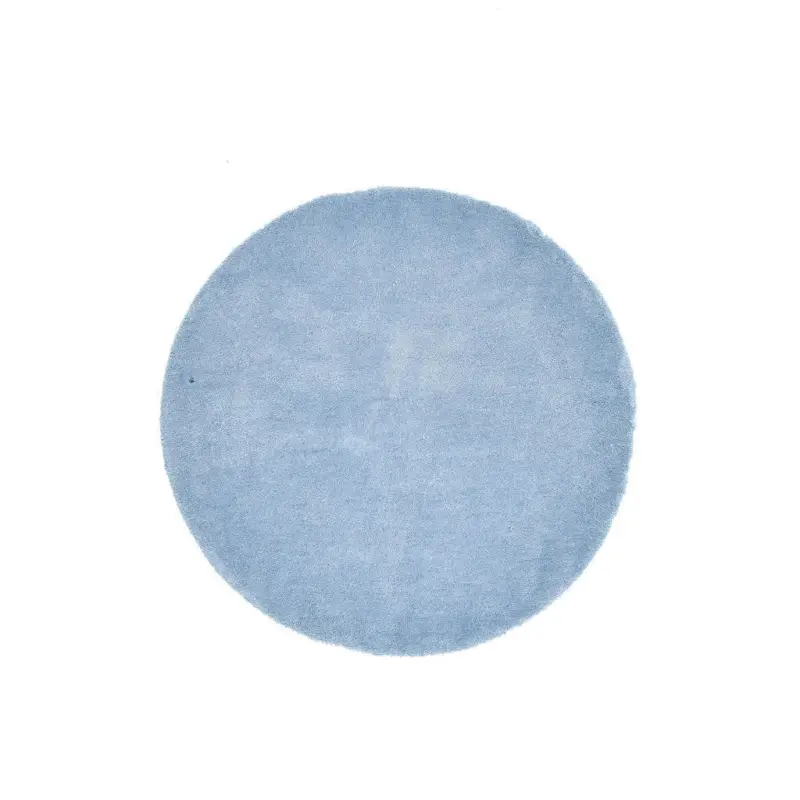 Hochflorteppich 190/190 cm Hellblau