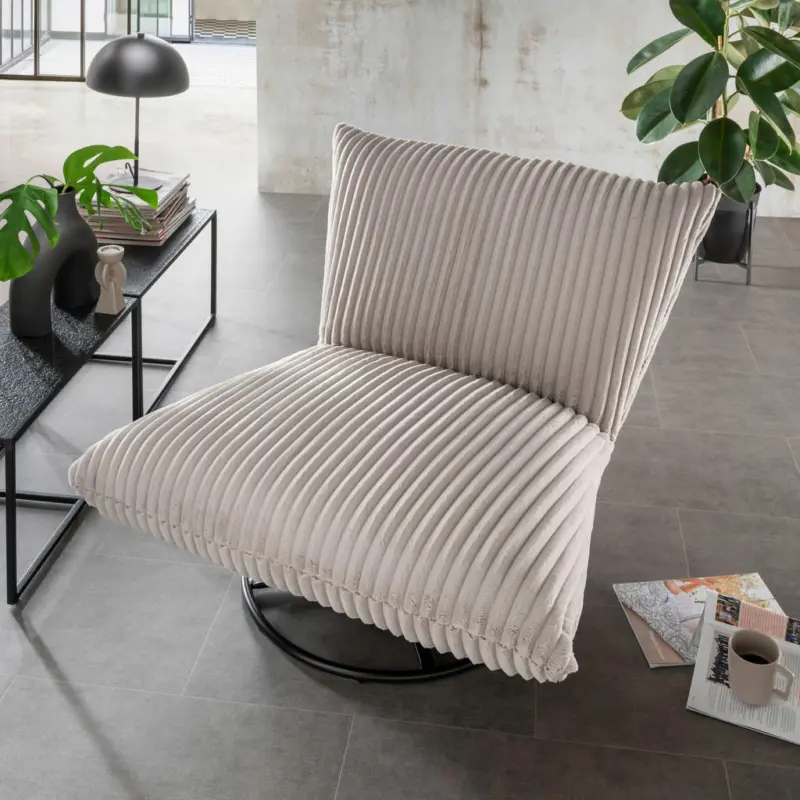 Relaxsessel in Textil Cappuccino