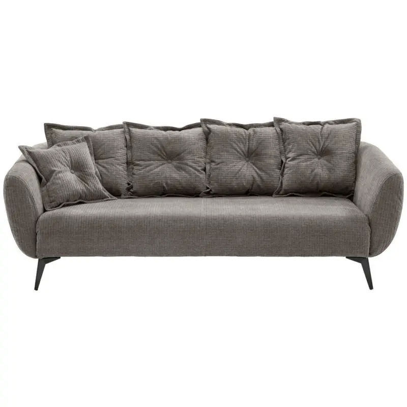 3-Sitzer-Sofa in Mikrofaser Graubraun