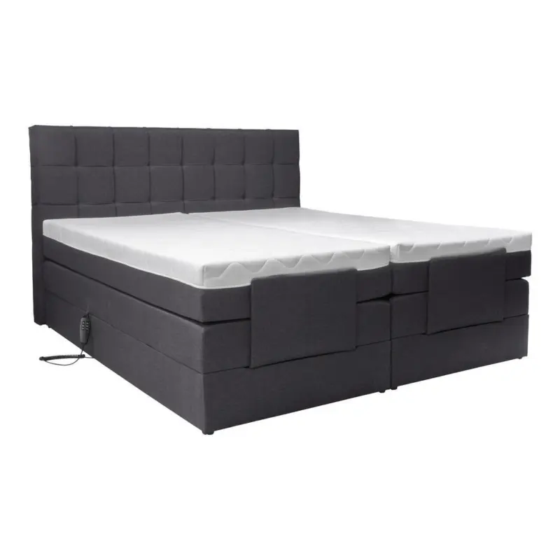 Boxspringbett 160/200 cm in Grau