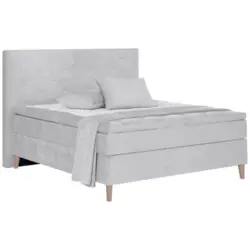 Boxspringbett 180/200 cm in Hellgrau