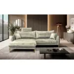 XXXLutz Lauterach - Ihr M&ouml;belhaus bei Bregenz Ecksofa in Velours Creme 196/264 cm
