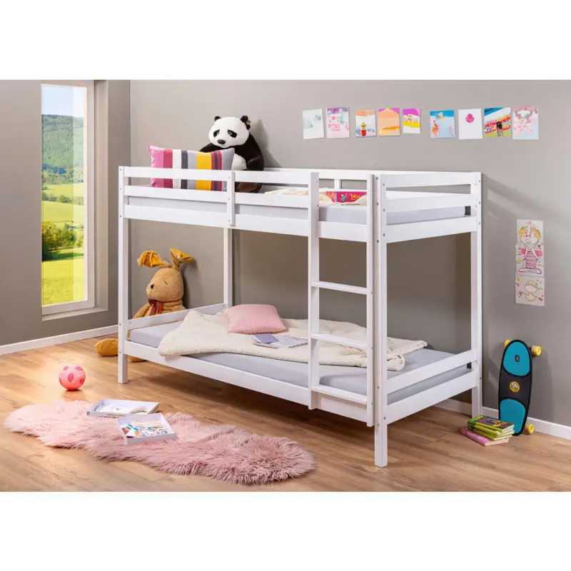 Etagenbett 90/200 cm Wei&szlig;