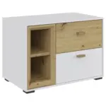 XXXLutz Lauterach - Ihr M&ouml;belhaus bei Bregenz Nachtk&auml;stchen 60/42,7/38 cm in Wei&szlig;, Eiche Artisan