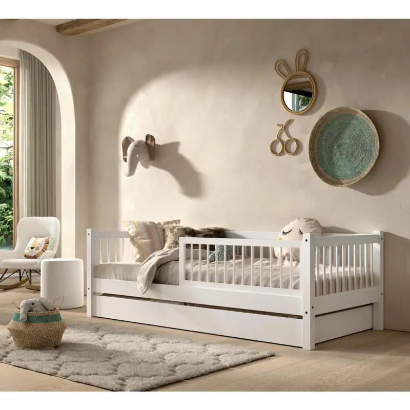 Bett 90/200 cm in Wei&szlig;