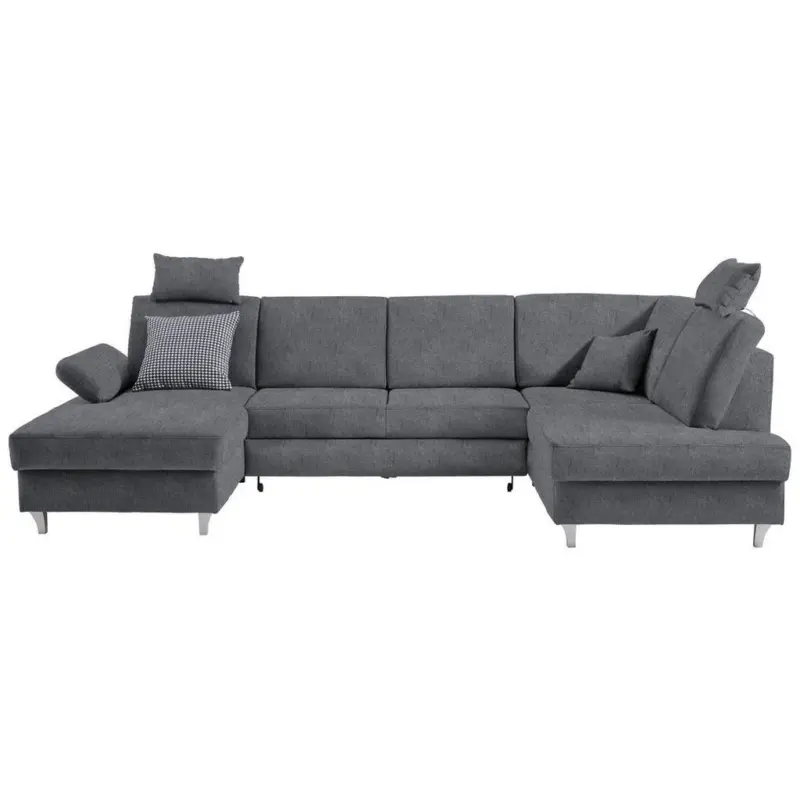 Wohnlandschaft in Struktur Anthrazit