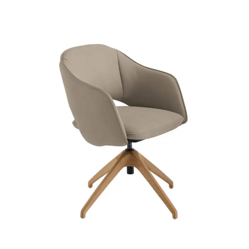 Armlehnstuhl Lederauswahl, Stoffauswahl, Wippfunktion, Sitzfl&auml;che 360&deg; drehbar Echtleder