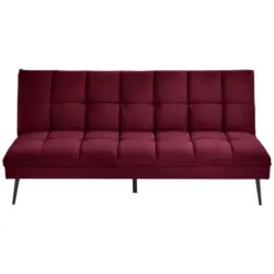 Schlafsofa in Samt Bordeaux