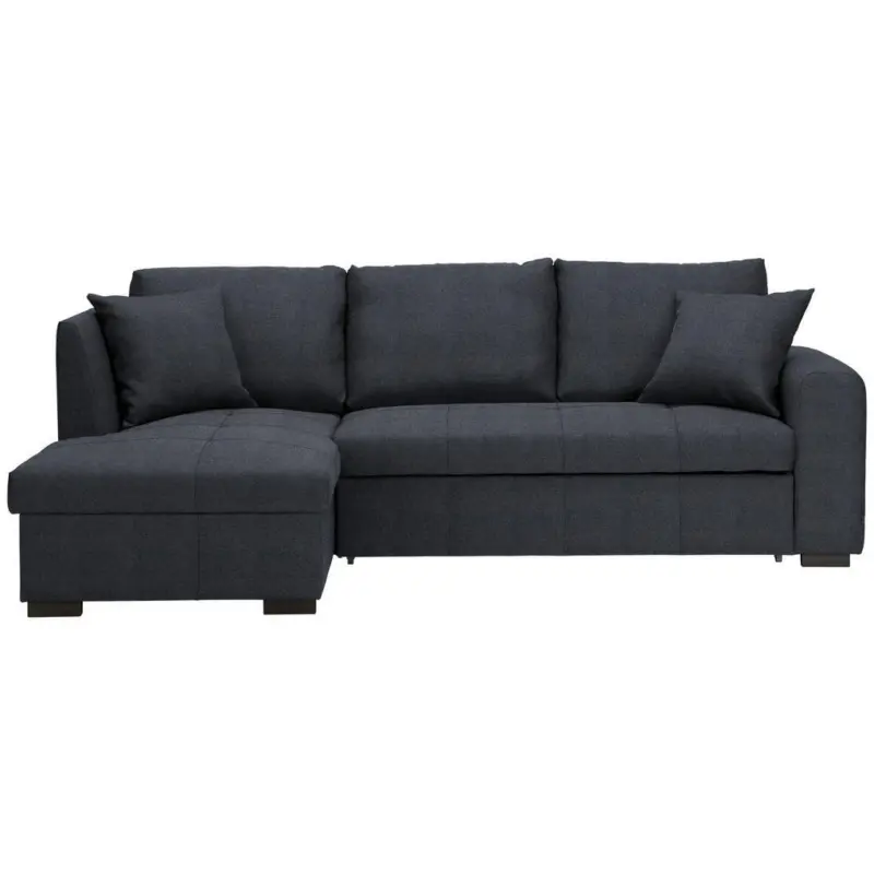 Ecksofa in Webstoff Dunkelgrau 158/238 cm