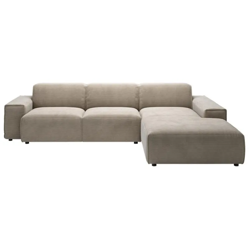 Ecksofa 9125 in Cord Taupe 300/189 cm