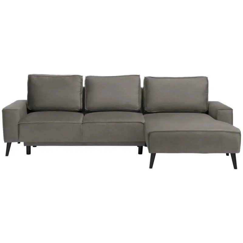 Ecksofa in Velours Greige