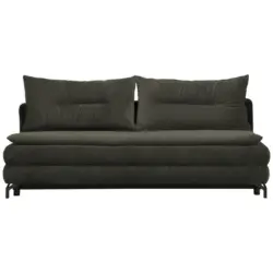 Schlafsofa in Webstoff Olivgr&uuml;n