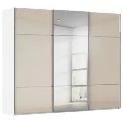 Schwebet&uuml;renschrank in Grau, Wei&szlig;