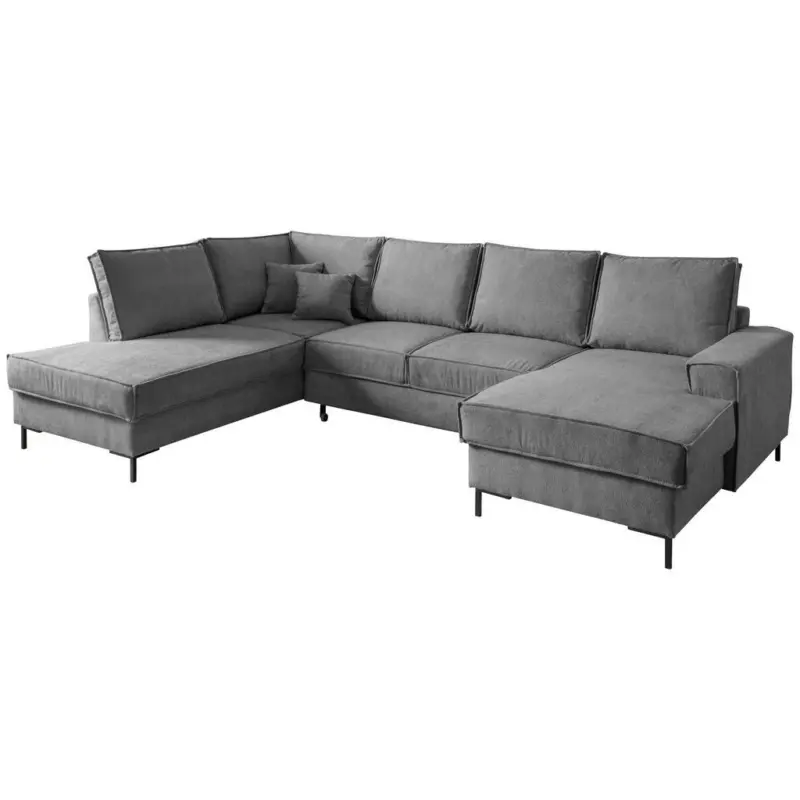 Wohnlandschaft in Mikrofaser Anthrazit