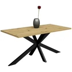 Esstisch in Metall, Holzwerkstoff 180/90/78 cm