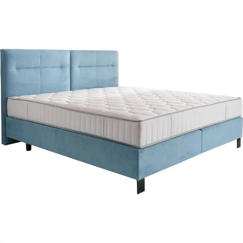 Boxspringbett 200/220 cm in Pastellblau