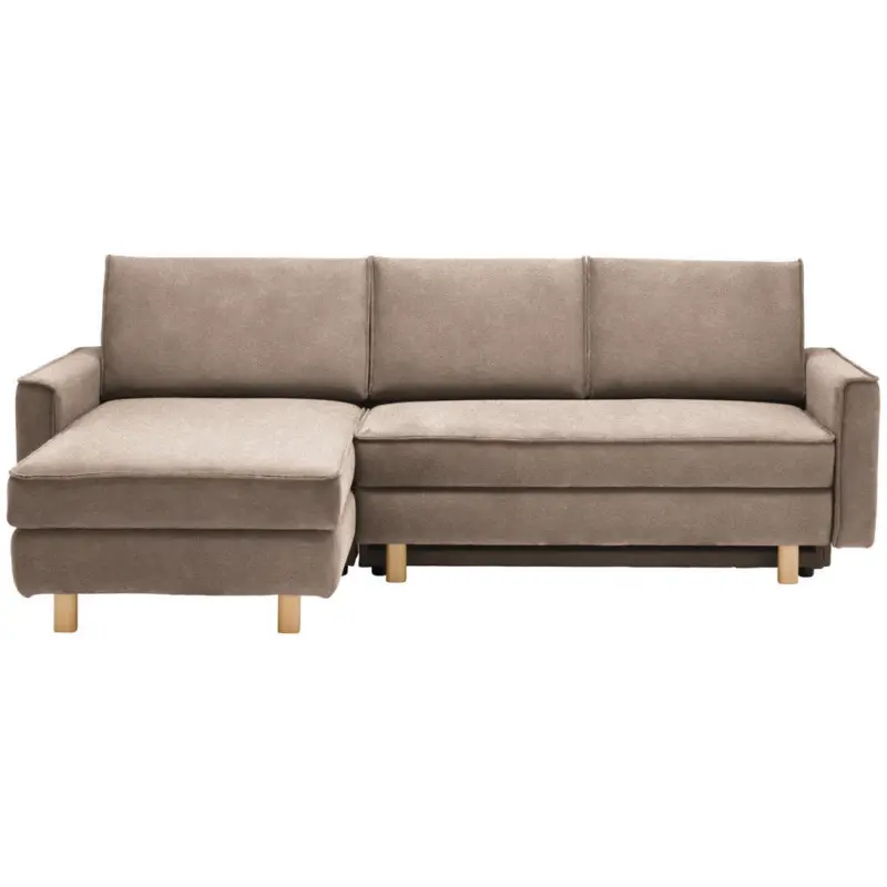 Ecksofa in Chenille Braun 170/237 cm