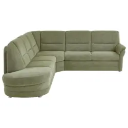 Ecksofa in Makramee Gr&uuml;n