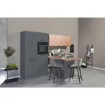 XXXLutz Lauterach - Ihr M&ouml;belhaus bei Bregenz Eckk&uuml;che 325/184 cm in Graphitfarben, Walnussfarben