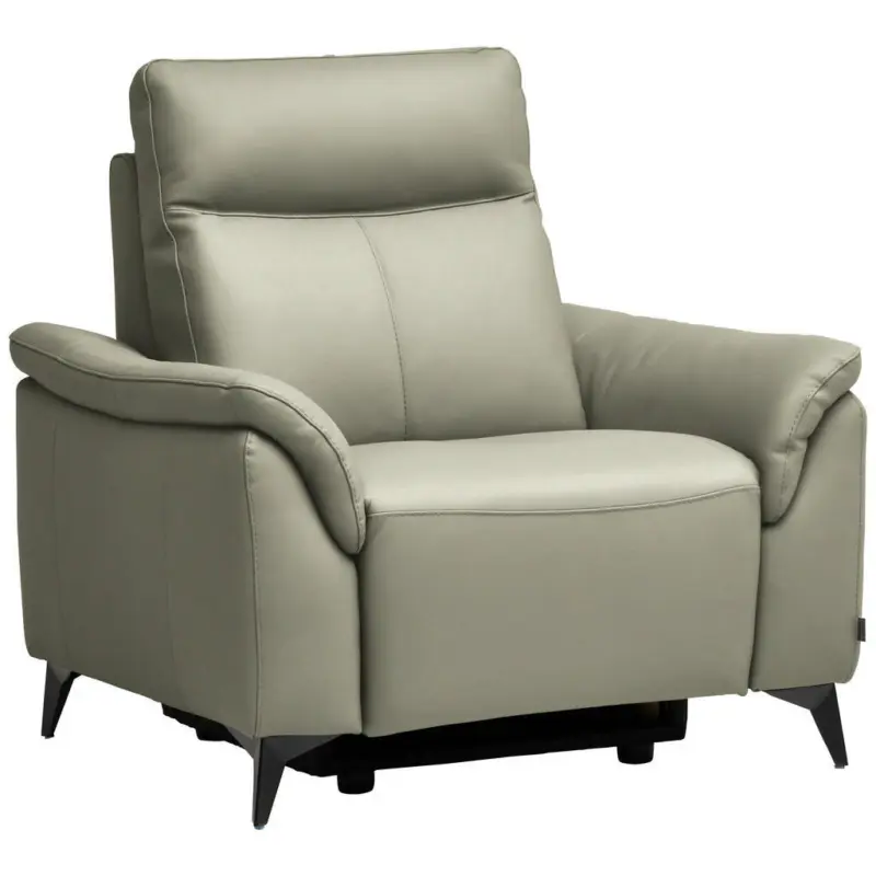 Sessel in Echtleder Hellgrau