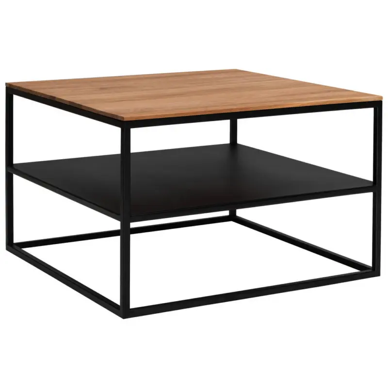 Couchtisch in Holz, Metall 65/65/41,5 cm