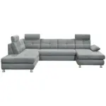 XXXLutz Lauterach - Ihr M&ouml;belhaus bei Bregenz Wohnlandschaft in Webstoff Hellgrau