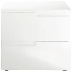 Nachtk&auml;stchen 46,2/41,7/40 cm in Wei&szlig;, Wei&szlig; Hochglanz