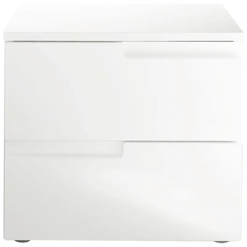 Nachtk&auml;stchen 46,2/41,7/40 cm in Wei&szlig;, Wei&szlig; Hochglanz