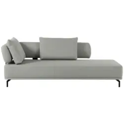 R&eacute;camiere Palio in Flachgewebe Wei&szlig;, Hellgrau