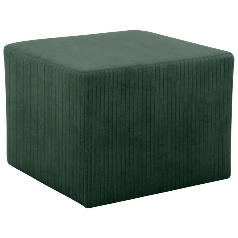 Hocker in Textil Dunkelgr&uuml;n