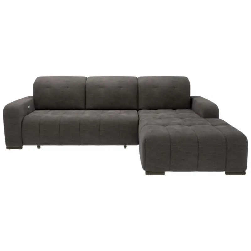 Ecksofa in Mikrofaser Anthrazit 185/292 cm