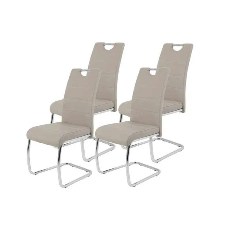 Schwingstuhl-Set 4 St&uuml;ck Typenauswahl, mit Griff, abwischbar Lederlook