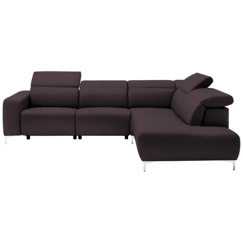 Ecksofa in Echtleder Braun 290/223 cm