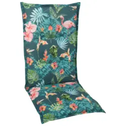 Sesselauflage in Blau, Gr&uuml;n, Pink Floral