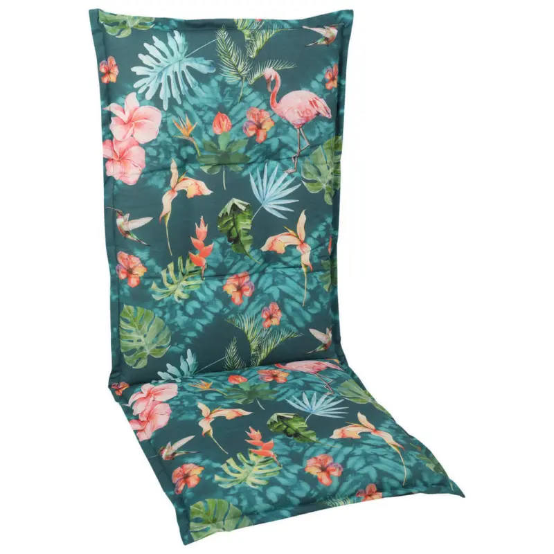 Sesselauflage in Blau, Gr&uuml;n, Pink Floral