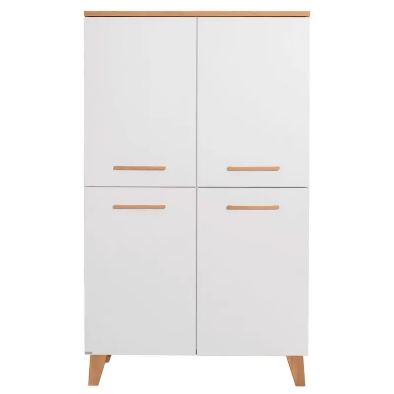 Regal 94,8/159/39,9 cm Wei&szlig;, Eichefarben