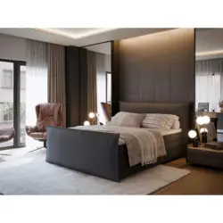 Boxspringbett 160/200 cm in Grau