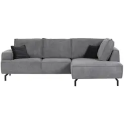 Ecksofa in Teddystoff Grau 270/190 cm