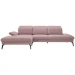 XXXLutz Lauterach - Ihr M&ouml;belhaus bei Bregenz Ecksofa in Flachgewebe Hellrosa 180/289 cm