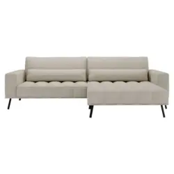 Ecksofa in Cord Naturfarben 291/204 cm