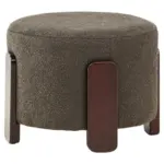 XXXLutz Lauterach - Ihr M&ouml;belhaus bei Bregenz Pouf in Braun, Dunkelgrau Holz, Textil Dunkelgrau