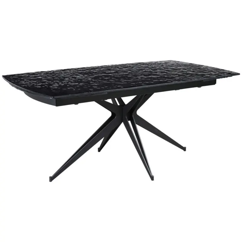 Esstisch in Metall, Glas 180-260/90-95/76 cm