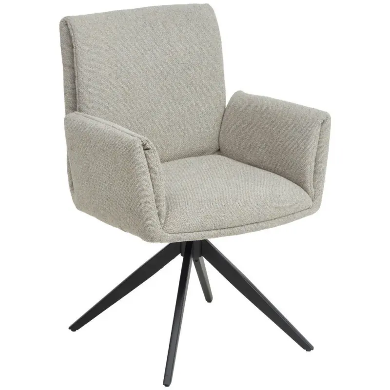 Armlehnstuhl Stoffauswahl, Sitzfl&auml;che 360&deg; drehbar, automatische R&uuml;ckholfunktion Flachgewebe