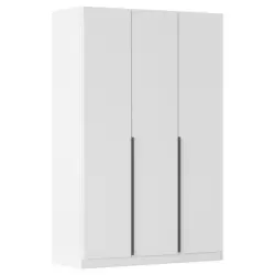 Dreht&uuml;renschrank in Wei&szlig;, Dunkelgrau