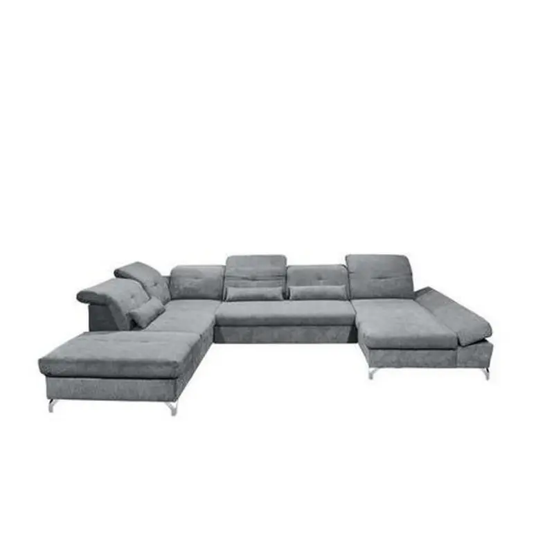 Wohnlandschaft in Mikrovelours Anthrazit