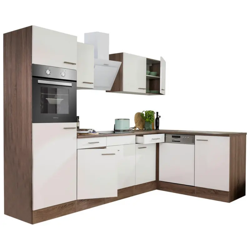 Eckk&uuml;che 280/172 cm in Wei&szlig;